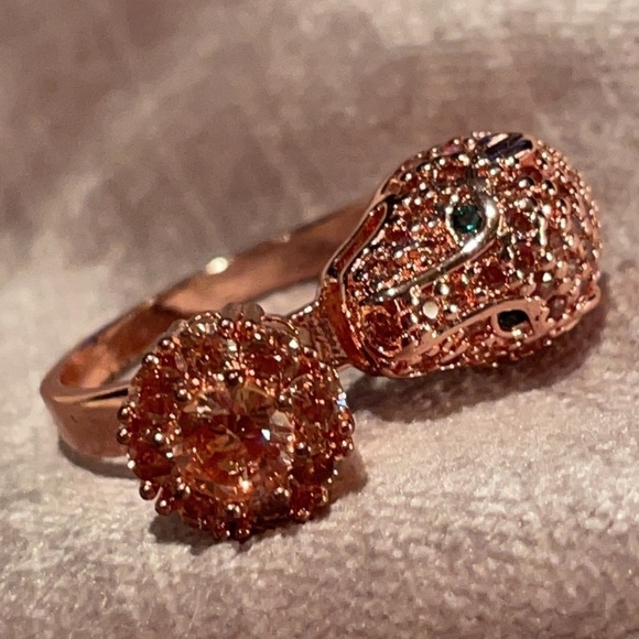 Leopard Rose Gold Spinner Ring Size 9 NWOTS - Picture 3 of 9